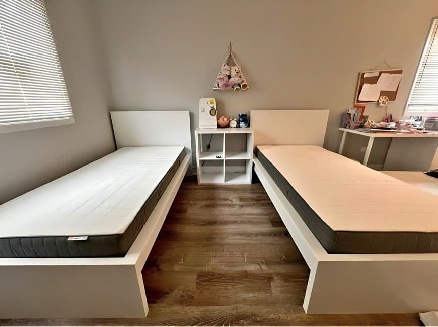 IKEA MALM Bed with IKEA Mattress, White, 90 × 200 cm, photo 2 of 2